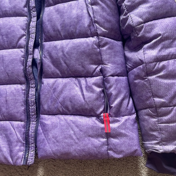 Girls Purple Champion 9 Puffer Jacket Size 9/10 - Picture 3 of 7
